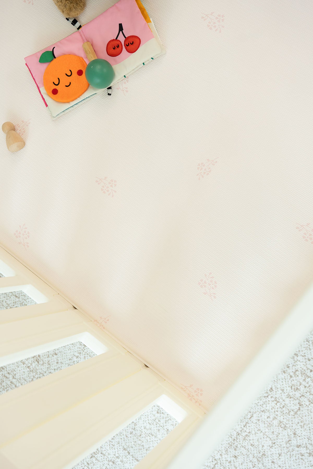 Bloom Play Mat Large Cream Pink & Playpen Cloud Grey Bundle