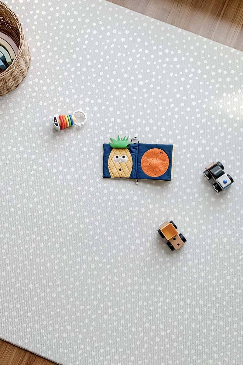 Rimba Playmat Medium Tan & Playpen Pearl White Bundle