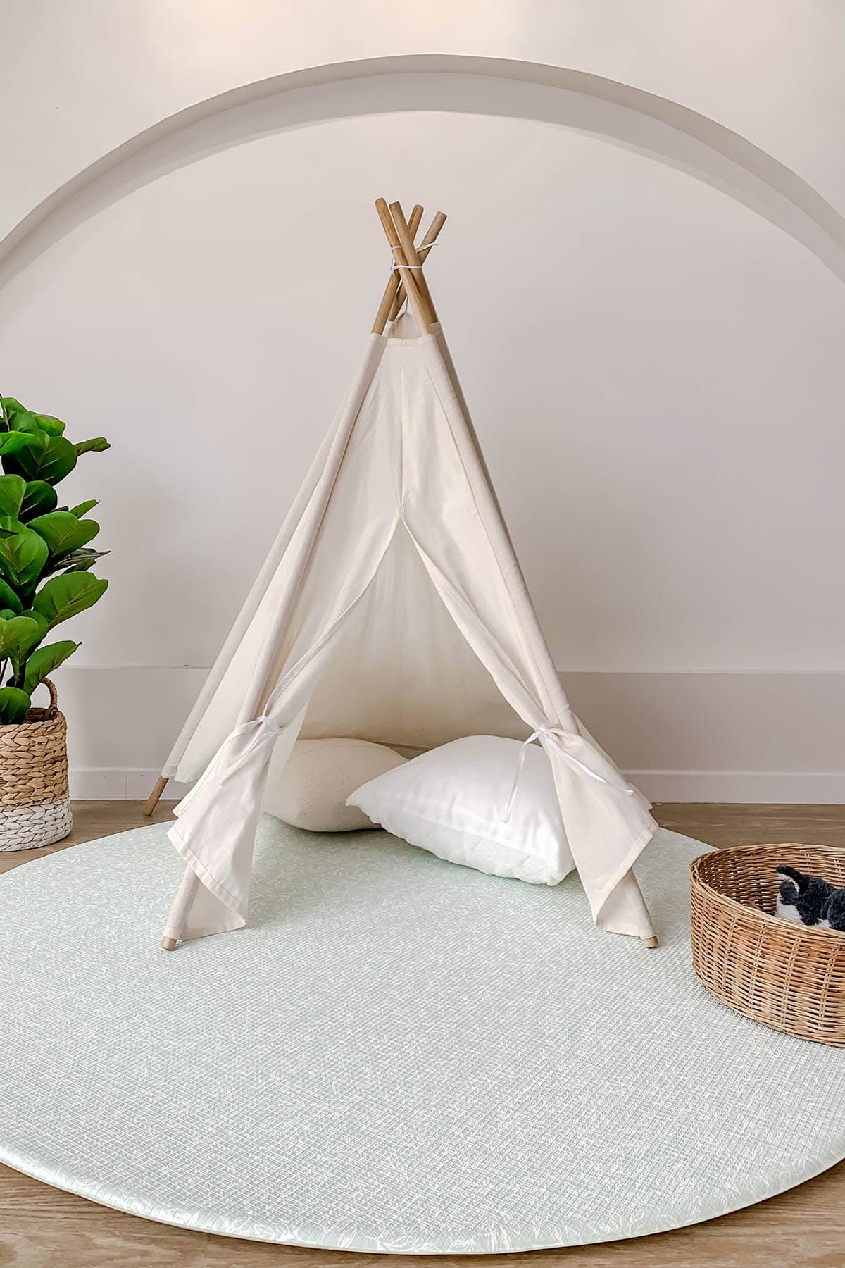 Rimba Play Mat Round Mint Green
