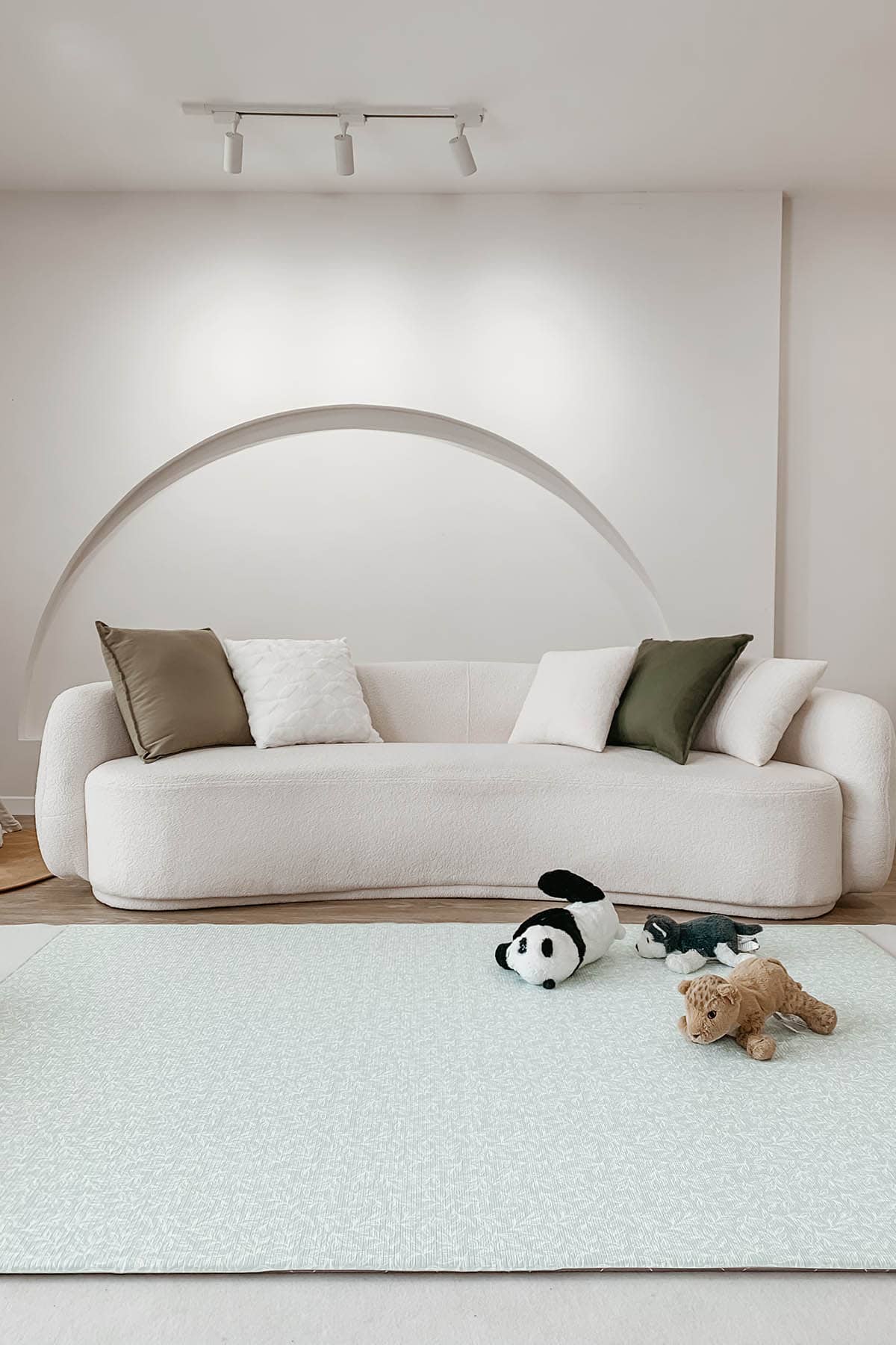 Rimba Play Mat Large Mint Green & Playpen Pearl White Bundle