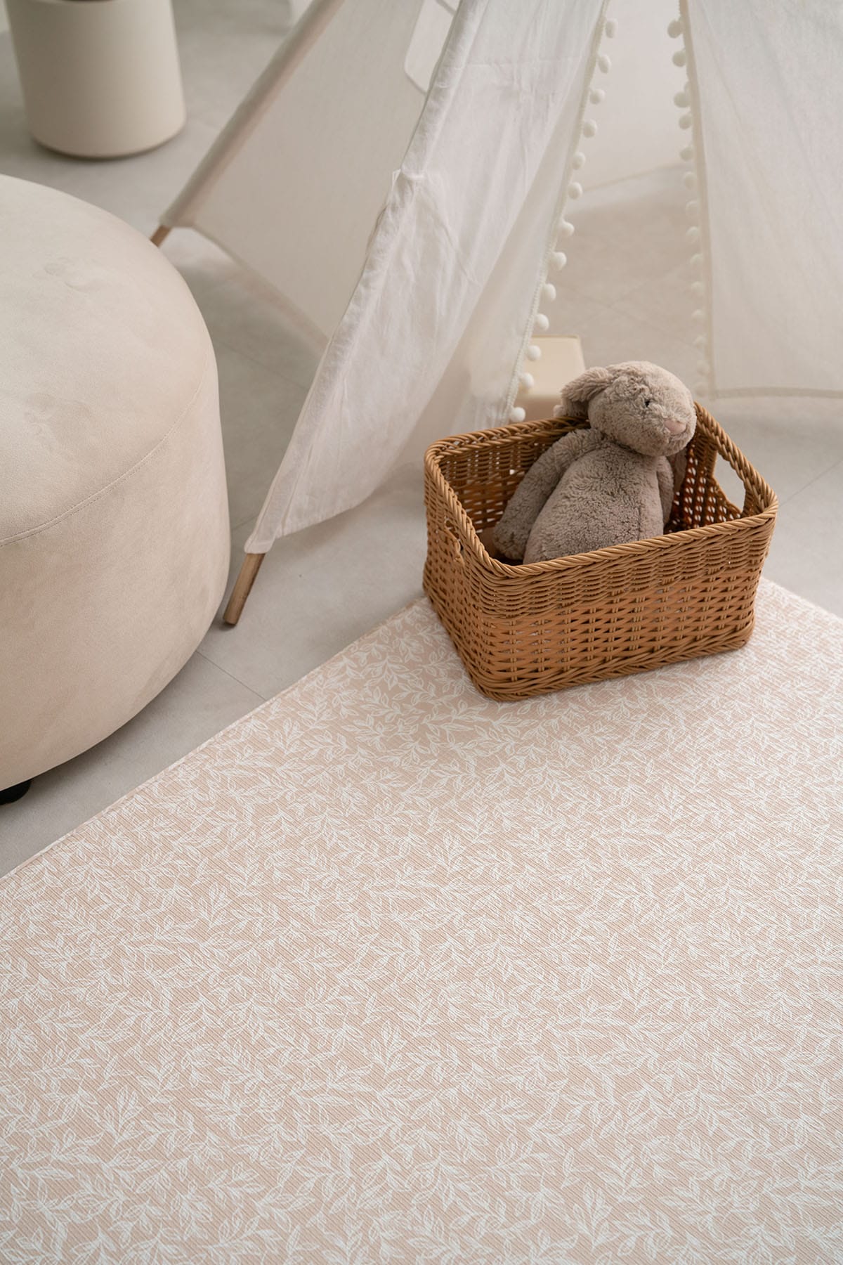 Rimba Playmat Medium Tan & Playpen Pearl White Bundle