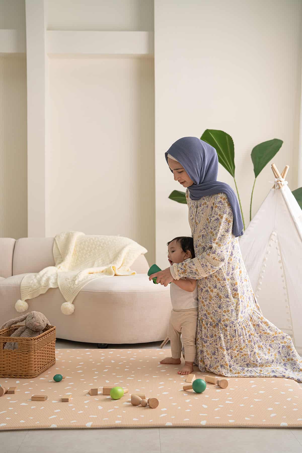 Santai Camel Brown Play Mat Large