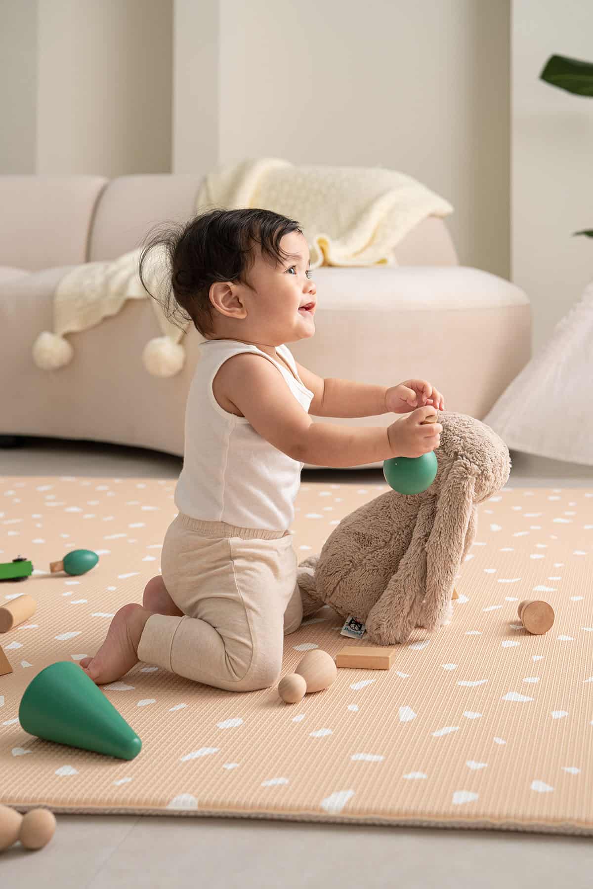 Santai Camel Brown Play Mat Large