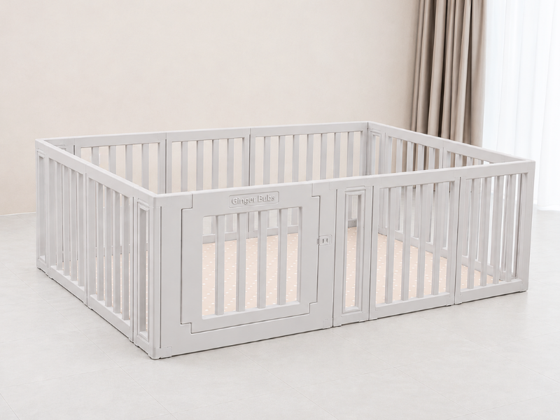 Rimba Playmat Large Tan & Playpen Cloud Grey Bundle